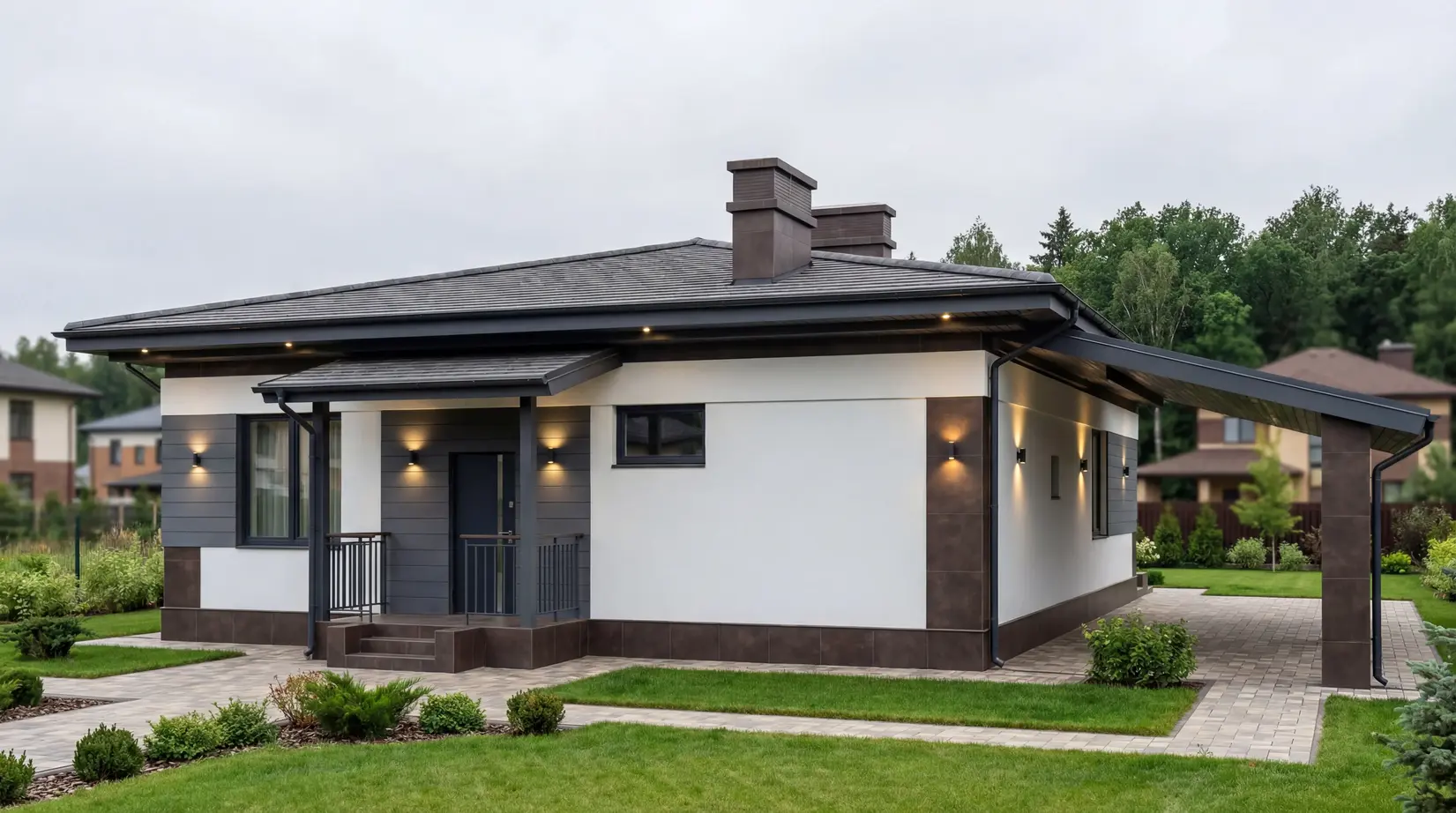 Одноэтажные дома — фото 28